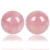 2Pcs Rose Quartz Massage Balls 1.57in w Gift Box Hand Rolling Balls Exercise Fitness Ball Muscle Stretch Handball Acupoint Massagers Health Care Tool view 3