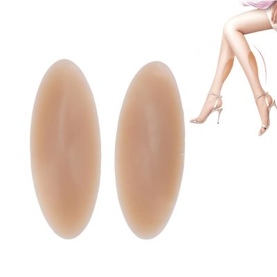 1 Pair Silicone Self Adhesive Calf Pads, Soft Breathable Women Leg Corrector Adhesive Pads (Skin Color)