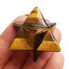 Manekieko Natural Tiger's Eye Merkaba Crystal Protection Sacred Meditation Energy Healing Chakra,25mm Hexagonal Star Crystals and Healing Stone view 2