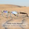 2SeeLife Large Round TR-90 Reading Glasses for Men & Women Medium-Large Fit, Durable, Spring Hinges, Blue Light Readers, Aqua Blue, +2.75 view 2