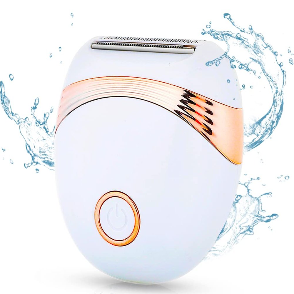 ASOONYUM Electric Shaver for Women, Bikini Trimmer, Womens Electric Razor, Facial Hair Removal, Wet Dry Lady Hair Remover for Legs Body Face Underarms and Pubic, Portable USB Rechargeable White