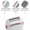 ASOONYUM Electric Shaver for Women, Bikini Trimmer, Womens Electric Razor, Facial Hair Removal, Wet Dry Lady Hair Remover for Legs Body Face Underarms and Pubic, Portable USB Rechargeable White view 2