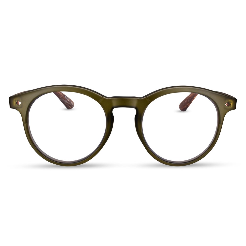 2SeeLife Large Round TR-90 Reading Glasses for Men & Women Medium-Large Fit, Durable, Spring Hinges, Blue Light Readers, Green, +4.00