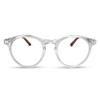2SeeLife Large Round TR-90 Reading Glasses for Men & Women Medium-Large Fit, Durable, Spring Hinges, Blue Light Readers, Clear, +3.50