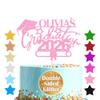 Graduation Cake Topper Personalised Cake Topper Custom Congrats Graduation Hat Student Class of 2026 (Baby Pink) view 1