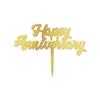 Memorial Day Party Cake Topper Happy Anniversary Glitter Gold 4th of July Customize Beach Cake Topper Patriotic Outdoor Party Decoration Memorial Day Party Gifts view 2