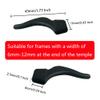 15 Pairs1.8 Inch Anti-slip Eyeglass Ear Grips Hook, Comfortable Silicone Elastic Eyeglasses Temple Tips Sleeve Retainer for Sunglasses, Presbyopia Glasses, Black + White + Brown, 4.5 view 2