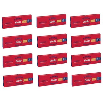 12 x Barilla Spaghetti al Bronzo Bronze Drawn Pasta 400 g Raw Processing Method