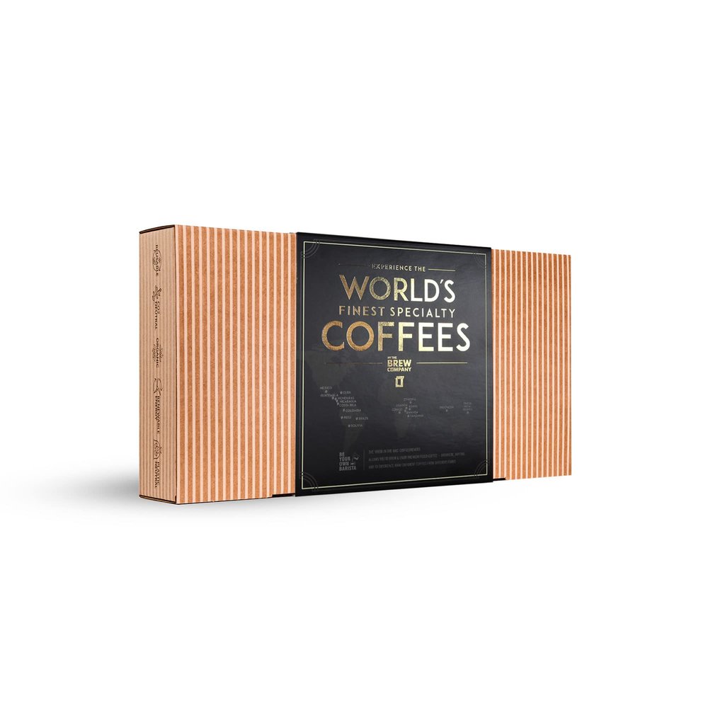 Original Gourmet Coffee Gift Set for Men & Women 14 of The Worlds Finest Single Estate Specialty & Organic Coffees | Brew & Enjoy Anytime, Anywhere | Hamper Style Letterbox Gift Idea for Him & Her