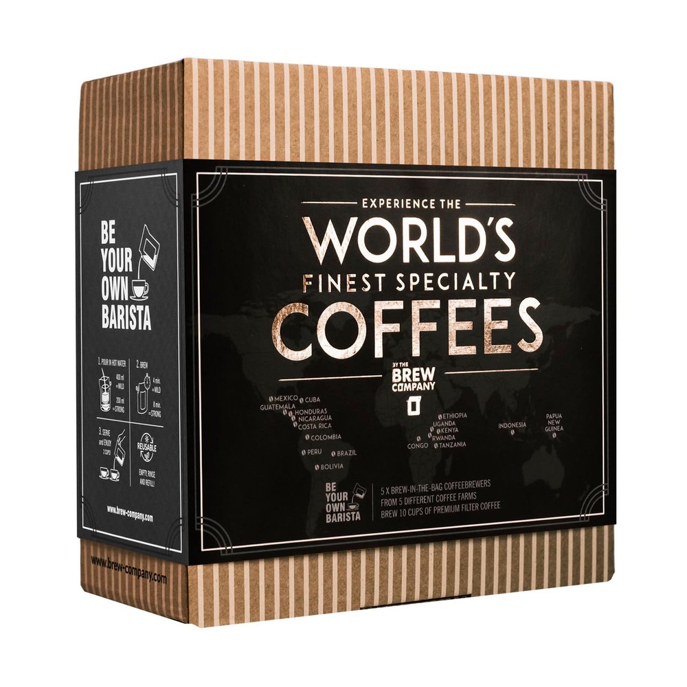 Original Gourmet Coffee Gifts for Men & Women with 7 World's Finest Coffees