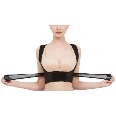 TUHFG Posture Corrector For Adult Women, Invisible Support Belt Corset Waist Shoulder Brace Back Support Belt For Ladies,Black-S