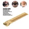 Beard Comb Stainless Steel Unique Stylish Three Dimensional Portrait Shape Mustache Comb Beard Styling Comb for Men(Gold) view 2