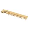 Beard Comb Stainless Steel Unique Stylish Three Dimensional Portrait Shape Mustache Comb Beard Styling Comb for Men(Gold) view 4