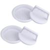 2set Press Maker Mold Round Patty Press for Grill Accessories Set, White view 3