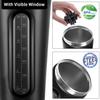 Jeedoo Protein Shaker Bottle, 28oz Shaker Bottles for Protein Mixes and Pre Workout, Visible Window, Stainless Steel Shaker Bottle Leak Proof (black) view 3