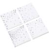 100 Silver Napkins - 4 Assorted Designs l 3-Ply Cocktail Napkins Paper Folded 5 x 5 Inches l Bar Napkins Disposable Party Napkin for Wedding Baby Shower Birthday (Assorted Pink) view 1