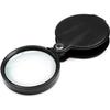 10X Small Pocket Magnifier Glass, Mini Folding Magnifying Lenses with Rotating Protective Leather Sheath for Seniors Reading, Inspection, Kids for Exploration, Elders Gift, 2 3/8'' Lens Size view 1