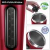 Jeedoo Protein Shaker Bottle, 28oz Shaker Bottles for Protein Mixes and Pre Workout, Visible Window, Stainless Steel Shaker Bottle Leak Proof (red) view 3