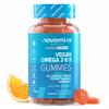Omega 3 6 9 Gummies - Vegan Omega 3 - Alternative to Omega 3 Fish Oil & Omega 3 Capsules High Strength - 1 Month Supply - Supports Heart, Brain & Eye Health - 60 Gummies - Novomins view 1