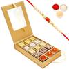 Ghasitaram Gifts Rakhi Gifts for Brothers Leather Box Assorted Choco Bites with Pearl Beads Rakhi view 1
