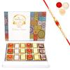 Ghasitaram Gifts Rakhi Gifts for Brothers Box of Assorted Bites 18 pcs with Pearl Beads Rakhi view 1