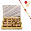 Ghasitaram Gifts Rakhi Gifts for Brothers Marble Box Sugarfree Bites with Pearl Beads Rakhi view 1