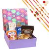 Jaiccha Ghasitaram Rakhi Gifts for Brothers Gourmet Hamper Box of 5 Goodies with Assorted Bites Box with 5 Rakhis view 1