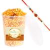 Jaiccha Ghasitaram Rakhi Gifts for Brothers Bhadang Bhel 400 GMS with Rudraksh Rakhi view 1