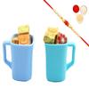 Ghasitaram Gifts Rakhi Gifts for Brothers Mugs with Assorted All Bites with Pearl Beads Rakhi view 1