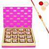 Ghasitaram Gifts Rakhi Gifts for Brothers Festive Pink Box of Sugarfree Bites with Pearl Beads Rakhi view 1
