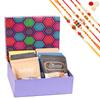 Jaiccha Ghasitaram Rakhi Gifts for Brothers Gourmet Hamper Box of 6 Assorted Nuts with 5 Rakhis view 1