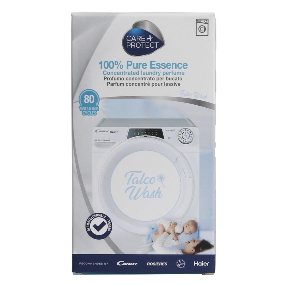 CARE + PROTECT Talco Wash Laundry Perfume In-Wash Scent Booster, DERMATOLOGICALLY TESTED, Long Lasting Active Formula, 400ml for up to 80 washes