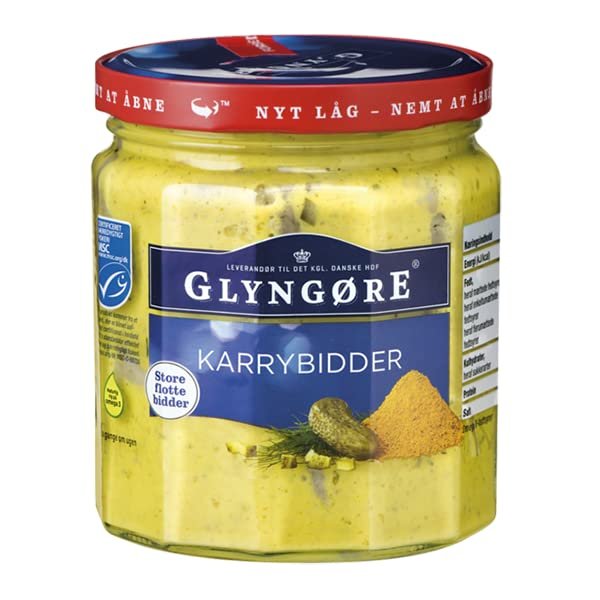 Glyngore Karrybidder | Pickled Herring In Creamy Curry Sauce | 340g