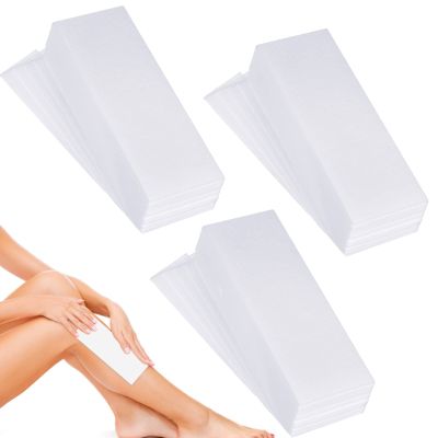120 Pieces Wax Strips Paper for Body and Legs Hair Removal, 7 * 20cm Non-Woven Face Epilating Waxing Strips Paper for Facial, Eyebrow, Arms, Underarm