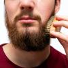 Beard Comb Brush Set Natural Boar Bristle Brush and Dual Action Wood Beard Combs with Velvet Travel Pouch for Men's Daily Grooming Care 3pcs view 2