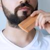 Beard Comb Brush Set Natural Boar Bristle Brush and Dual Action Wood Beard Combs with Velvet Travel Pouch for Men's Daily Grooming Care 3pcs view 3
