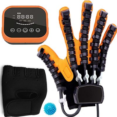 2nd Generation Upgrade Self-Training Rehabilitation Robot Gloves Stroke Hand Splint Manual Training Pneumatic Finger Training(Size:S code,Color:right hand) (Right Hand XLcode)