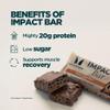 Myprotein Impact Protein Bar  Fudge Brownie | 12 x 64g High-Protein Bars | Triple-Layer Snack with 20g Protein | Low Sugar, High Fibre view 3