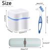 Denture Box, LONTOM 2 Denture Bath Case 2 Denture Cleaner Brushes 2 Toothbrush Box, Plastic False Teeth Soaking Container with Rinsing Basket, Portable Retainer Case for Home & Travel Cleaning view 3