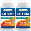 Best Naturals Caffeine Maximum Potency 200mg 120 Tablets (120 Count (Pack of 2)) view 1