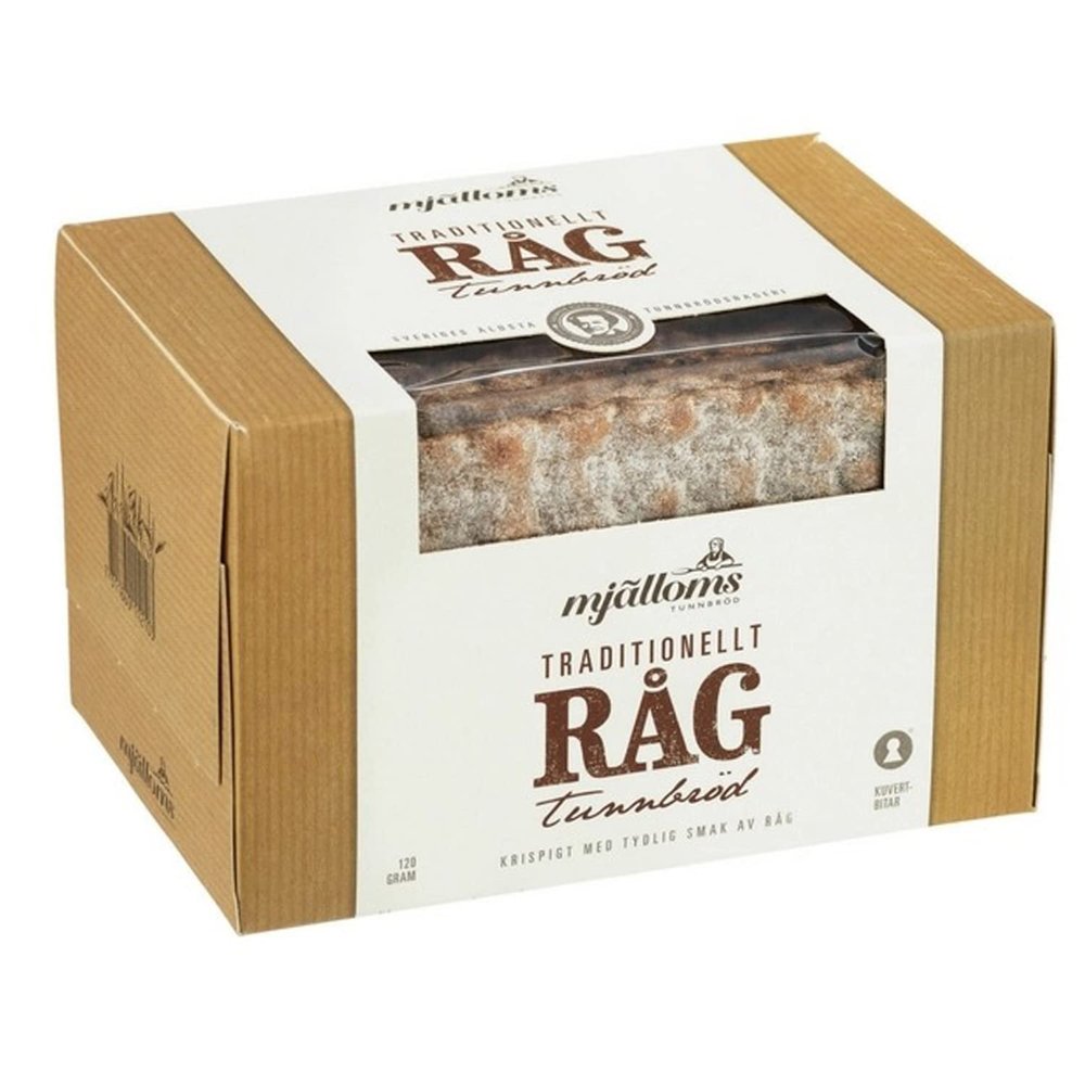 Mjalloms Rag Tunnbrod | Scandinavian Traditional Artisan Rye Flatbread | 120g