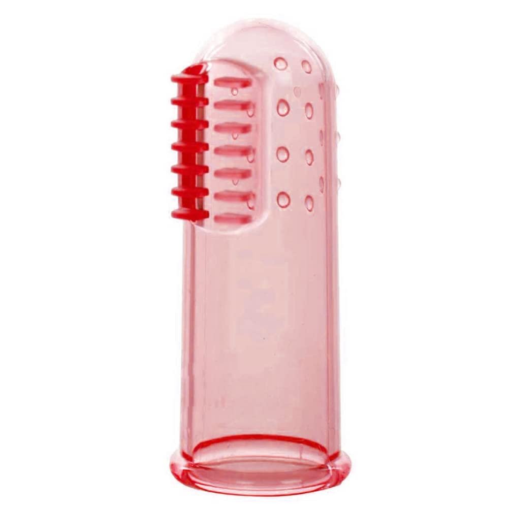 Baby Finger Toothbrushes Teething Brush Toddler Clean Teeth Soft Bristles Dental Oral Hygiene Case (Red)