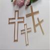 16pcs of Acrylic Cross Cake Topper, Cross Cake Charm for Baptism, Christening, Holy Communion Cake (4'', Rose Gold Mirror) view 3