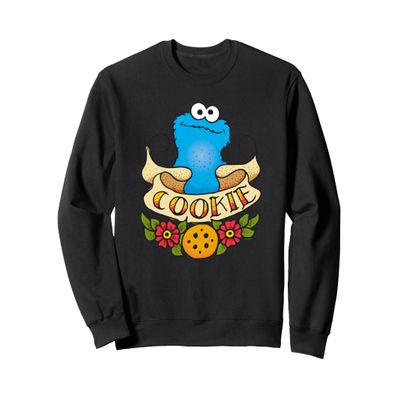 Sesame Street Cookie Monster Cookie Tattoo Sweatshirt