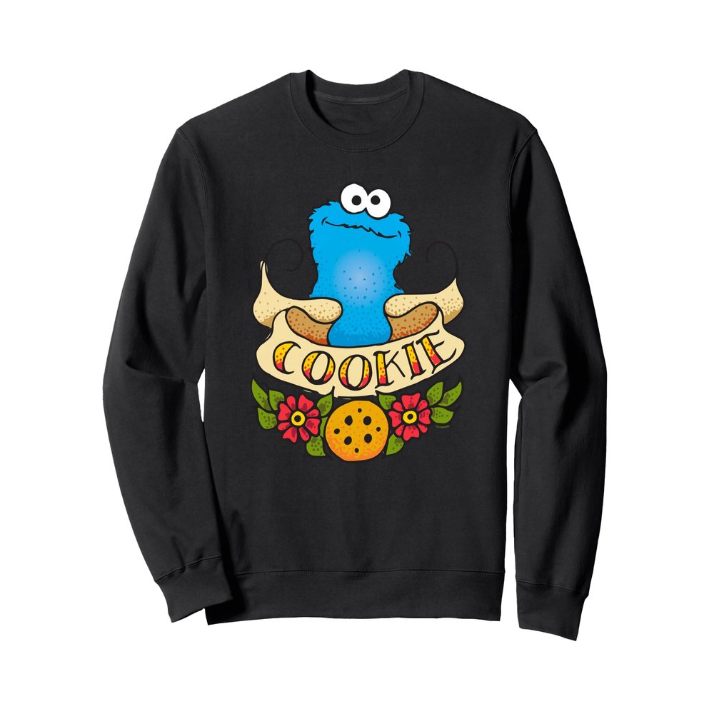 Sesame Street Cookie Monster Cookie Tattoo Sweatshirt