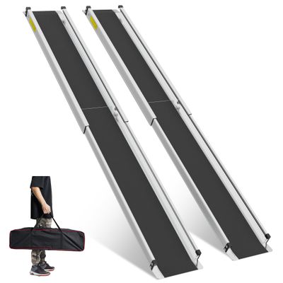 KOLOTOOL Telescopic Wheelchair Ramps 5ft/152cm with Bag Mobility Scooter Ramp Ramps for Wheelchair 272KG Loading Capacity