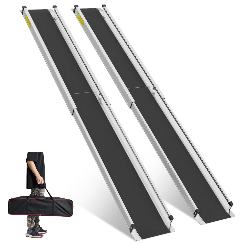 KOLOTOOL Telescopic Wheelchair Ramps 5ft/152cm with Bag Mobility Scooter Ramp Ramps for Wheelchair 272KG Loading Capacity