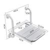 NMDCDH Foldable Wall Shower Stools Plastic Wall Mounted Shower Seat and Chair Folding - Bath Bench for The Elderly Disabled Aid Bathing Showering Portable Design view 2