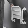 NMDCDH Foldable Wall Shower Stools Plastic Wall Mounted Shower Seat and Chair Folding - Bath Bench for The Elderly Disabled Aid Bathing Showering Portable Design view 3
