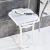 NMDCDH White Shower Chair Wall Mount - Folding Bathroom Stools and Seat Fold-Up - Bath Bench Adults, Elderly, Disabled Bathing Aid Home Sauna Room Use, 200kg Capacity view 4